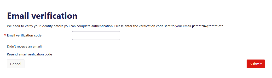 MFA - Email verification